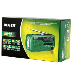 DEGEN DE13 Radio Darurat Multifungsi dengan Pengisian Tenaga Surya & Engkol Tangan
